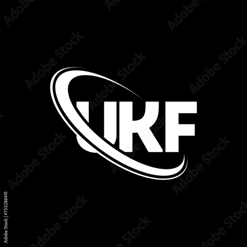 UKF logo. UKF letter. UKF letter logo design. Initials UKF logo linked with circle and uppercase monogram logo. UKF typography for technology, business and real estate brand.
