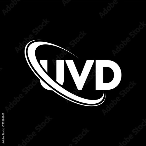 UVD logo. UVD letter. UVD letter logo design. Initials UVD logo linked with circle and uppercase monogram logo. UVD typography for technology, business and real estate brand. photo