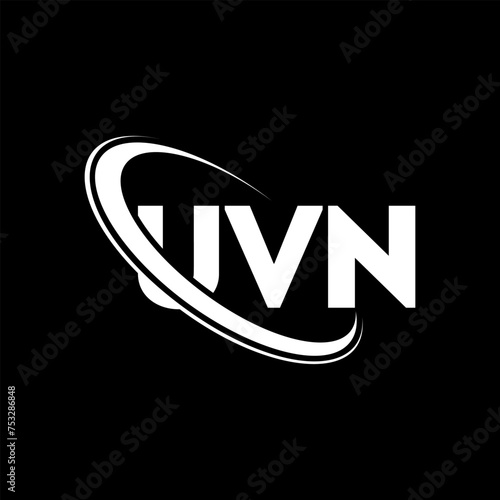 UVN logo. UVN letter. UVN letter logo design. Initials UVN logo linked with circle and uppercase monogram logo. UVN typography for technology, business and real estate brand.