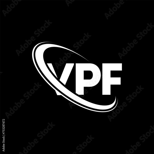 VPF logo. VPF letter. VPF letter logo design. Initials VPF logo linked with circle and uppercase monogram logo. VPF typography for technology, business and real estate brand. photo