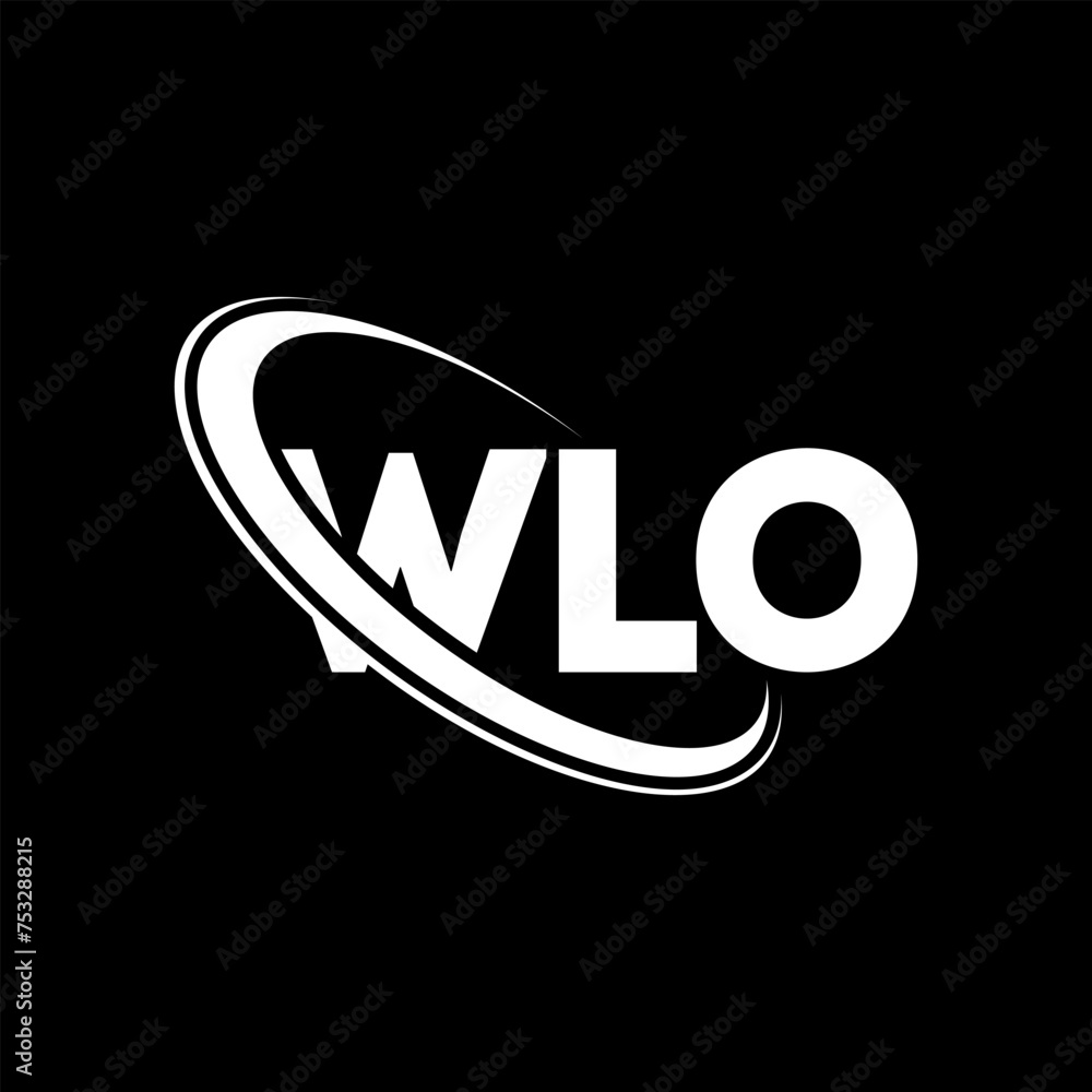 WLO logo. WLO letter. WLO letter logo design. Initials WLO logo linked with circle and uppercase monogram logo. WLO typography for technology, business and real estate brand. - obrazy, fototapety, plakaty 