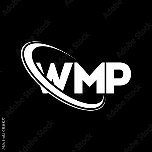 WMP logo. WMP letter. WMP letter logo design. Initials WMP logo linked with circle and uppercase monogram logo. WMP typography for technology, business and real estate brand. photo