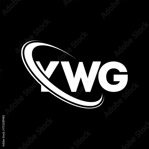 YWG logo. YWG letter. YWG letter logo design. Initials YWG logo linked with circle and uppercase monogram logo. YWG typography for technology, business and real estate brand. photo