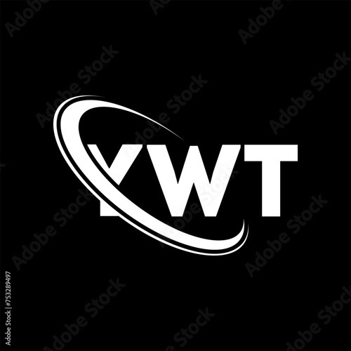 YWT logo. YWT letter. YWT letter logo design. Initials YWT logo linked with circle and uppercase monogram logo. YWT typography for technology, business and real estate brand.