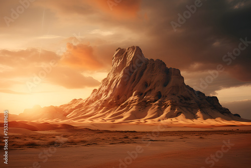 Desert Hill, mountain in the desert, sandstone mountain in the desert, desert