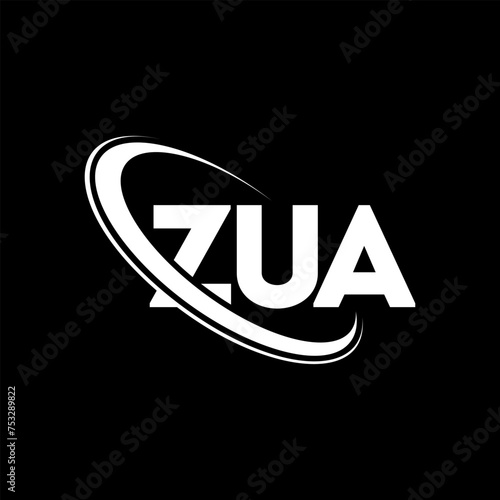 ZUA logo. ZUA letter. ZUA letter logo design. Initials ZUA logo linked with circle and uppercase monogram logo. ZUA typography for technology, business and real estate brand.