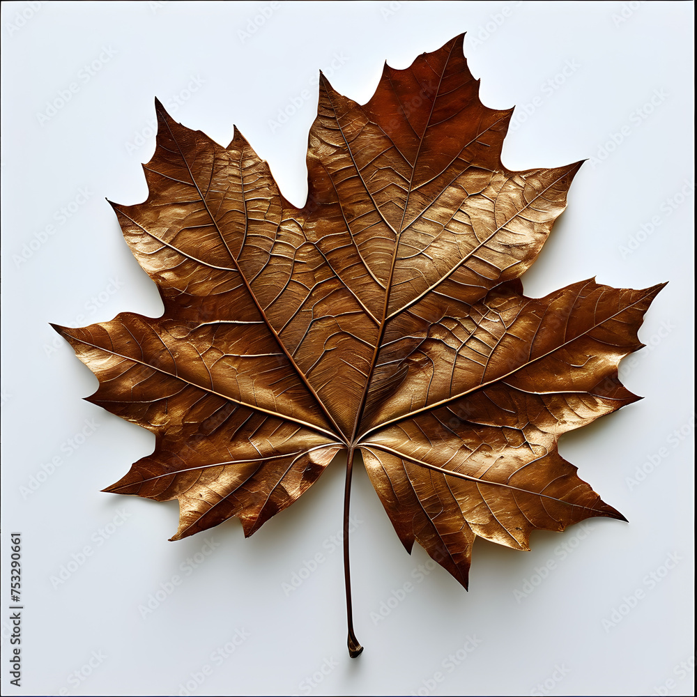 Fototapeta premium autumn leaf isolated on white