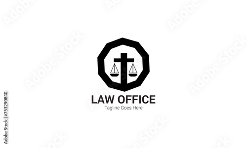 A minimalist logo featuring the word "Justice" in elegant typography, accompanied by a simple yet powerful graphic element such as a gavel or scales.
