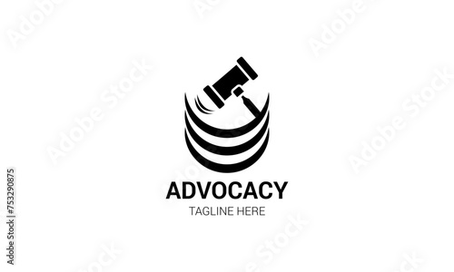 A powerful logo featuring the scales of justice balanced perfectly, symbolizing fairness and equality under the law.