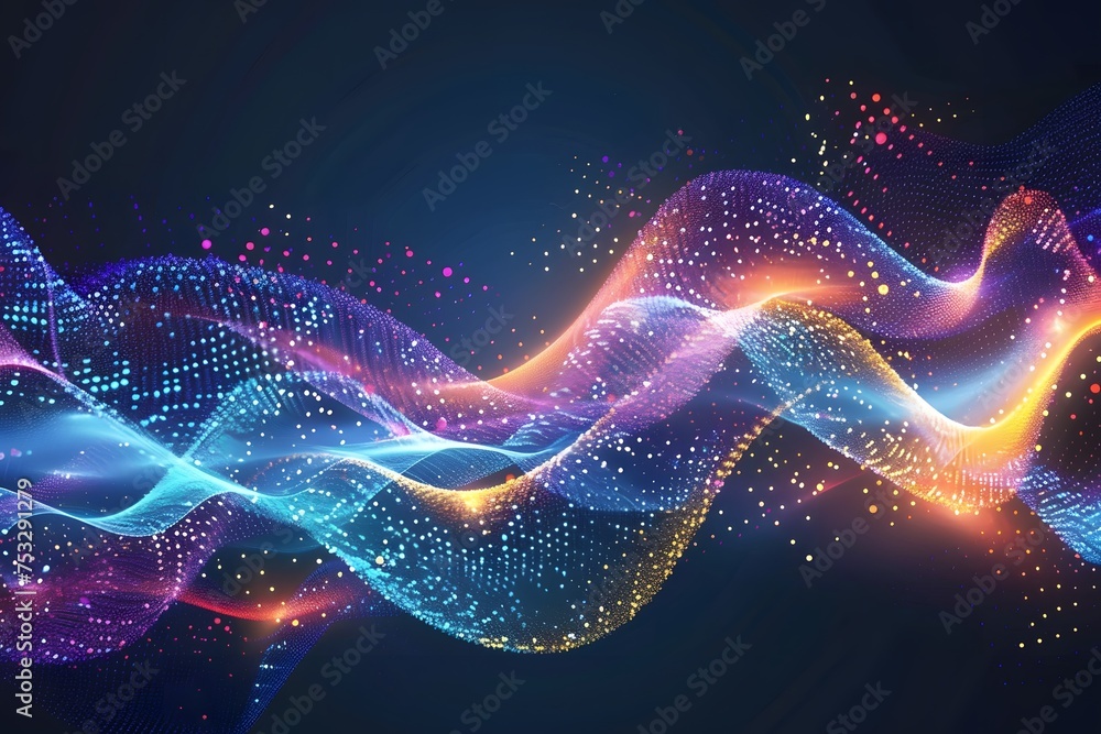 Concept design of Big Data Waves for Presentation and Analytical Information. Data Human Technology and Artificial Intelligence futuristic background Concept design of Big Data Waves for Presentation and Analytical Information. Data Human Technology and Artificial Intelligence futuristic background