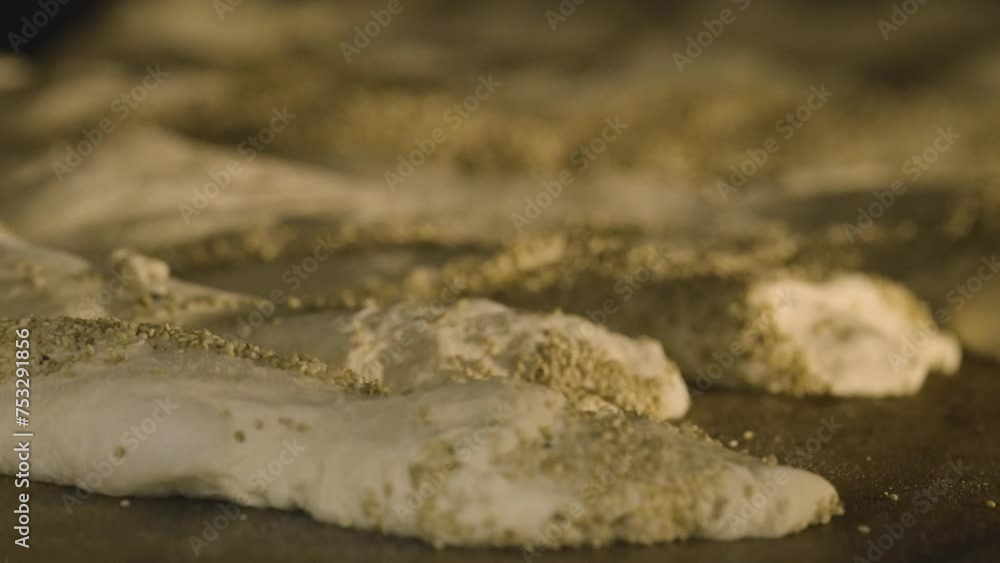 Making of bread_ Bread loaf in the oven Making of bread_ Bread loaf in the oven