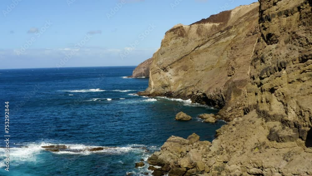 The rugged rocky coast in the west of La Gomera, Spain. The rugged rocky coast in the west of La Gomera, Spain.