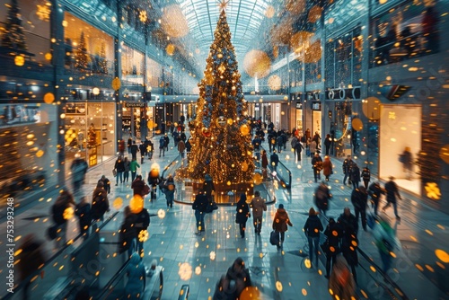 Large Christmas Tree in Building