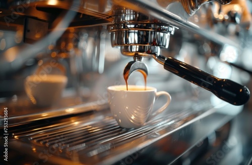 Coffee Being Poured Into Coffee Machine