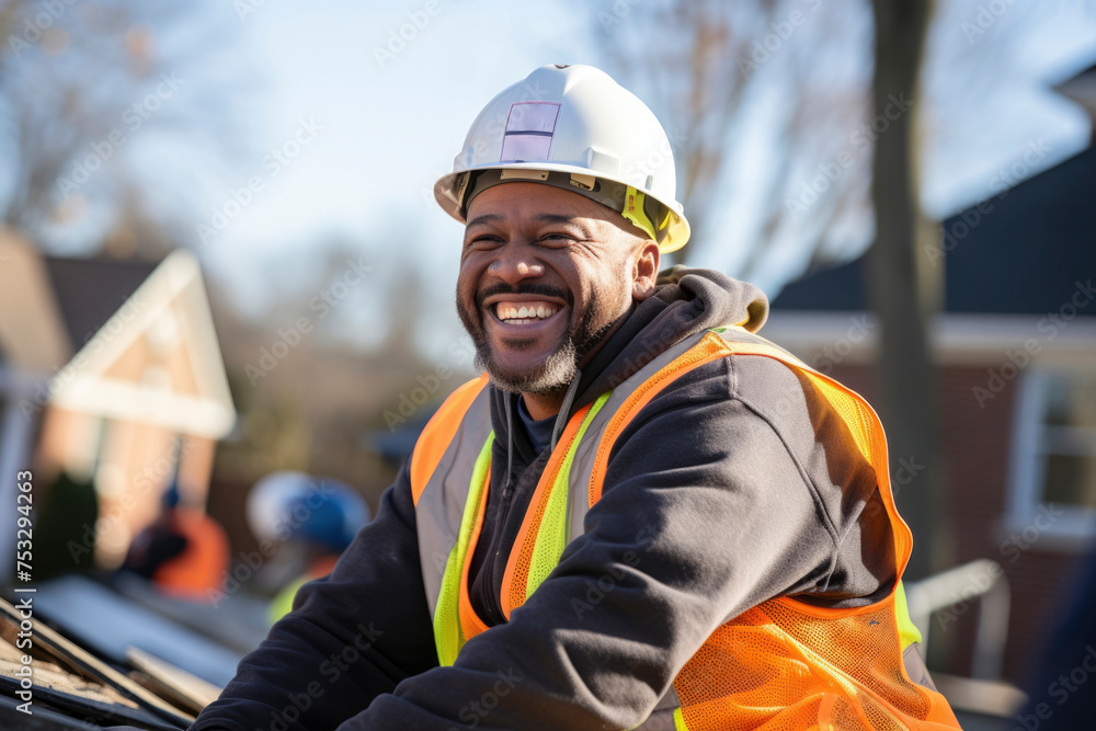 Photo of a construction worker Photo of a construction worker