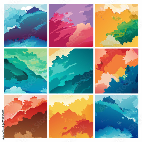 Abstract Watercolor Backgrounds 