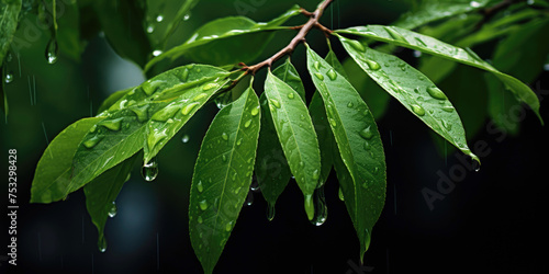 Tropical leaves of a tree w...