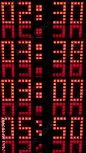 Wallpaper Mural counting numbers, time and code information in vertical Torontodigital.ca