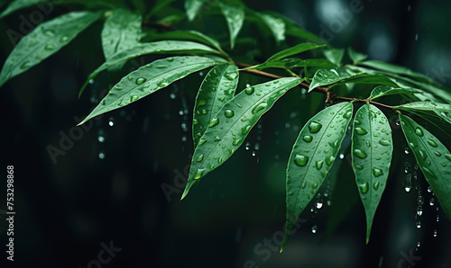 Tropical leaves of a tree w...