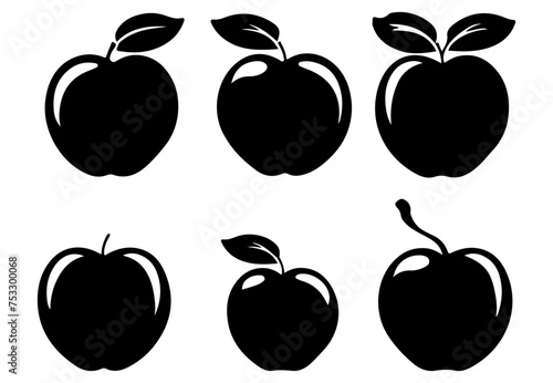 set of apple silhouettes 