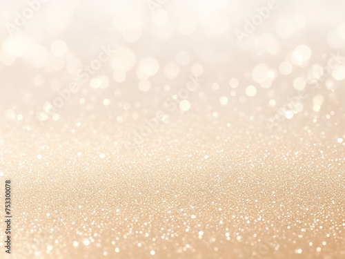 Cream color glitter texture on bokeh background