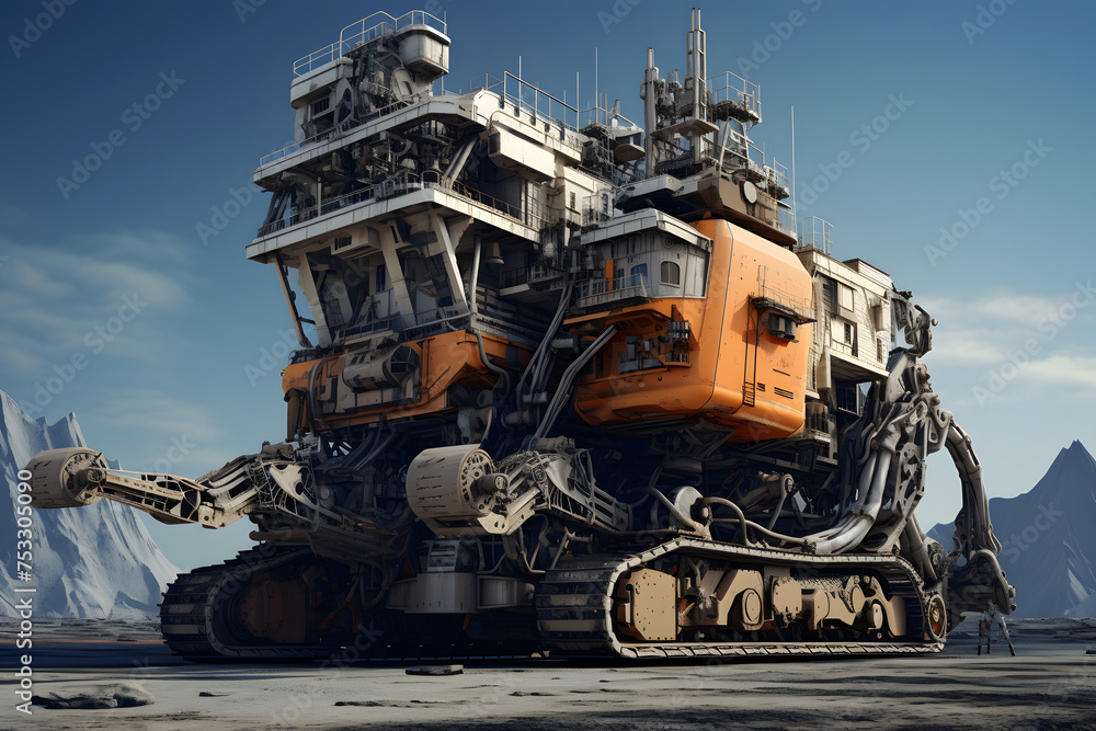 massive robot, big robot, massive machine, big machine with a lot of parts massive robot, big robot, massive machine, big machine with a lot of parts