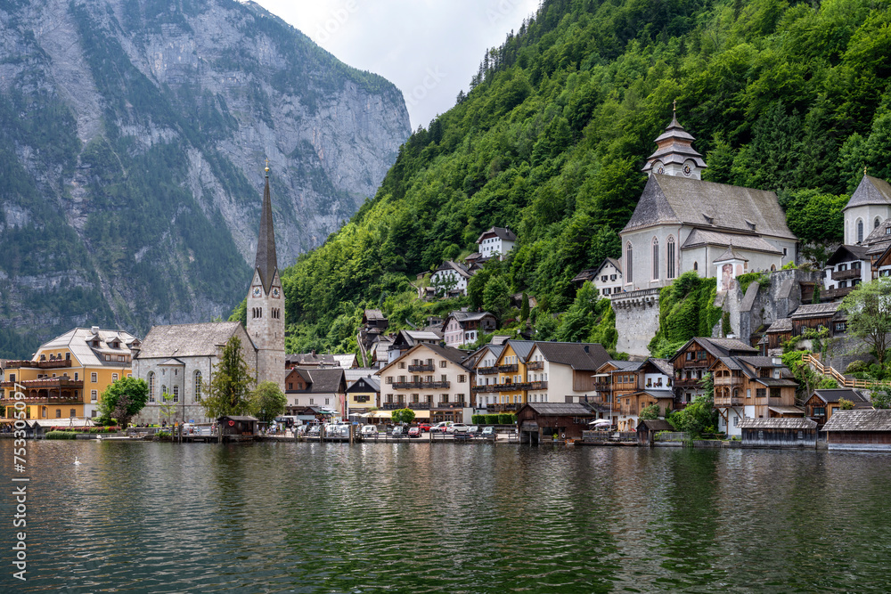 Fototapeta premium Hallstatt village in Austrian Alps.