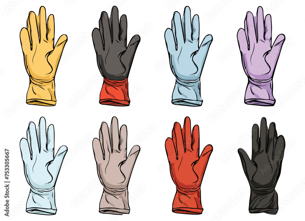 gloves vector illustration isolated on white background.
gloves vector illustration isolated on white background.