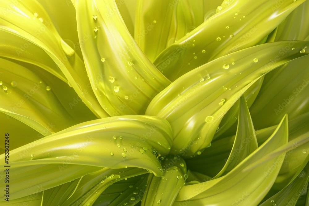 Obraz premium Green leaves with bokeh effects