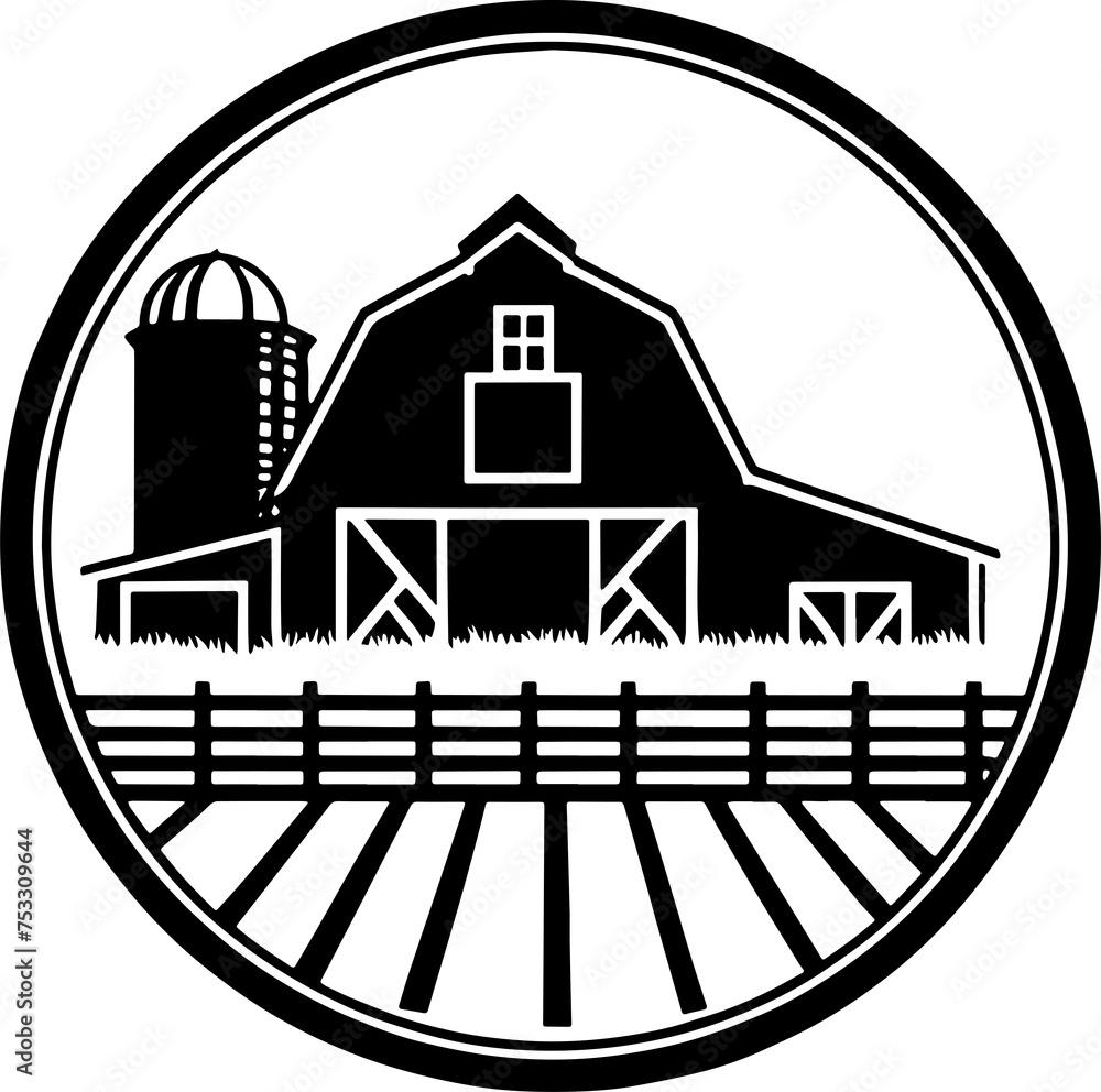 Retro or vintage and modern farm badge logotype design and labels