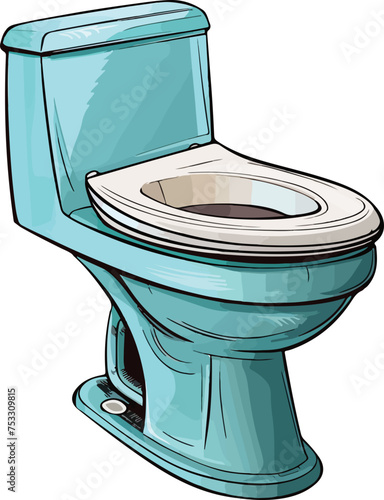 toilet vector illustration isolated on transparent background. 