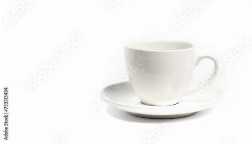 White ceramic coffee mug. Isolated on a white. white background