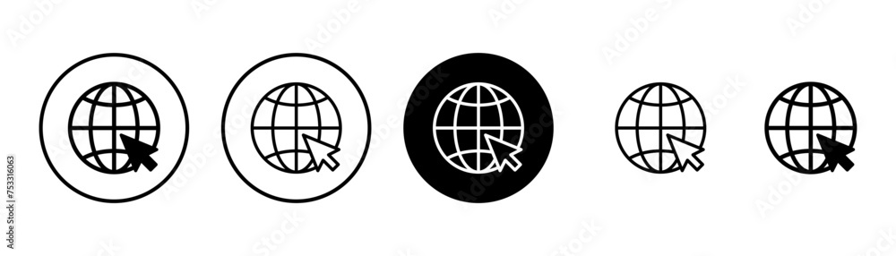 Web icon vector isolated on white background. Website vector icon. Internet world vector