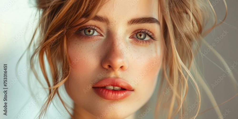 Fototapeta premium A young top model woman photography