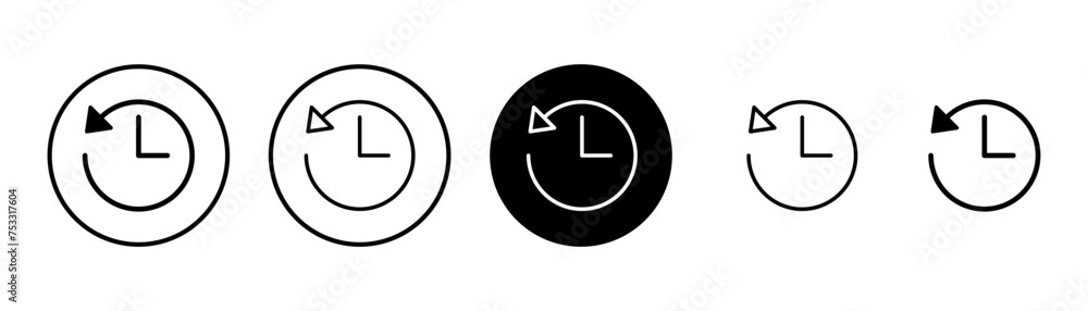 History icon vector isolated on white background. History vector icon History icon vector isolated on white background. History vector icon