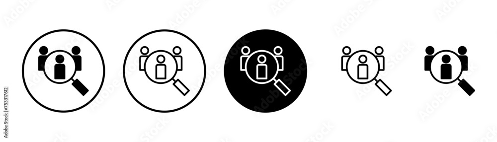 Hiring icon vector isolated on white background. Human resources concept. Recruitment. Search job vacancy icon. Hire. Find people icon Hiring icon vector isolated on white background. Human resources concept. Recruitment. Search job vacancy icon. Hire. Find people icon