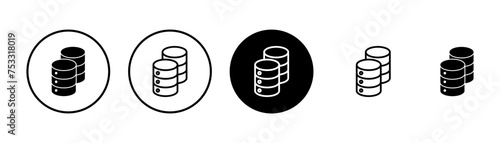 Database icon vector isolated on white background. database vector icon