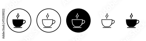 coffee cup icon vector isolated on white background. Coffee cup icon. Coffee vector icon. Tea