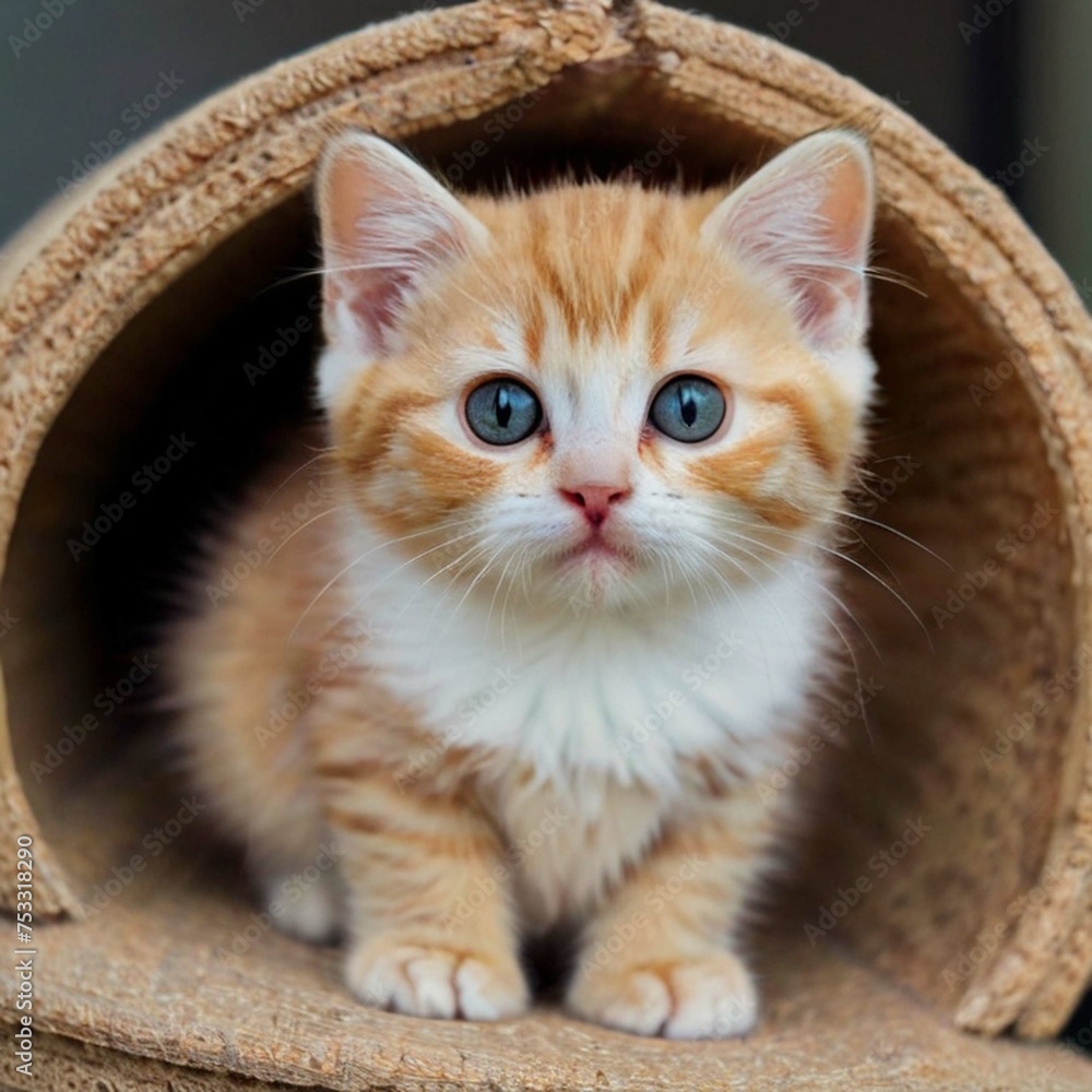 Cute pet cat. animal kitten, funny pet Cute pet cat. animal kitten, funny pet