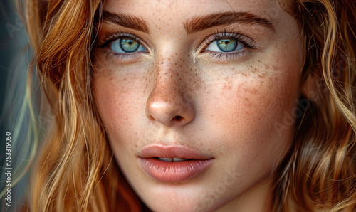 A young top model woman pho...