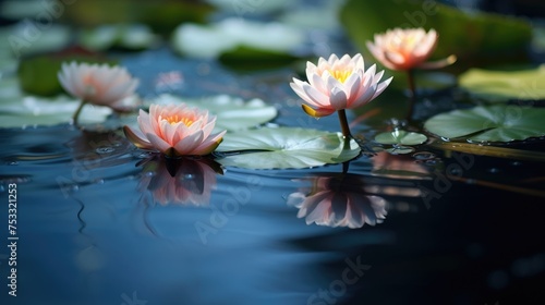 Zen flower lotto photo in water