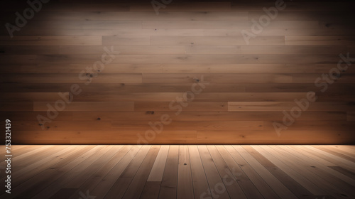 Rustic Style Wooden Podium Background for Product Showcasing