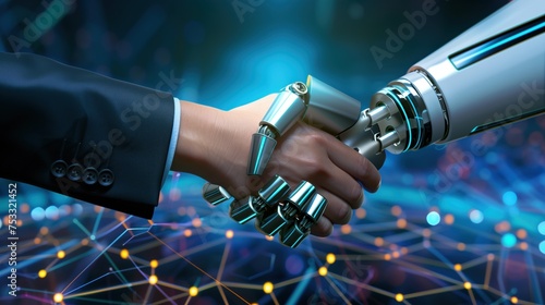 Shaking Hands with a Human and a Digital Partner Robot