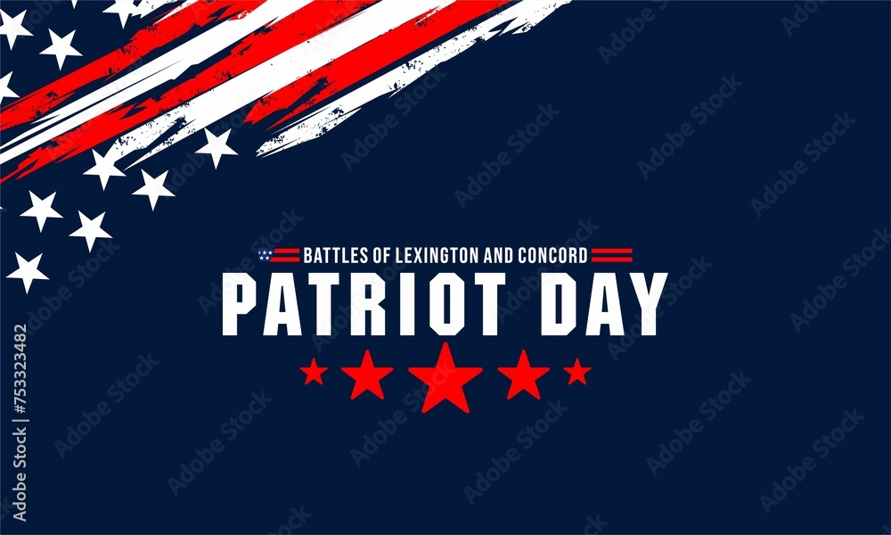 patriot day  , battles of Lexington and Concord vektor background. 