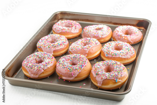 Wallpaper Mural Fresh hot donuts in backing tray. Torontodigital.ca