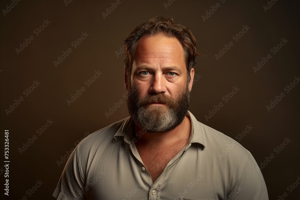 Portrait of a handsome middle-aged man with a beard and mustache. Portrait of a handsome middle-aged man with a beard and mustache.