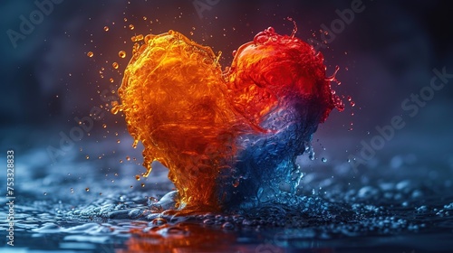 Minimalistic charm meets the vibrancy of colors in this Valentine's Day image, creating an impactful visual experience. 