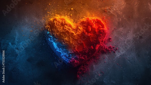 Minimalistic charm meets the vibrancy of colors in this Valentine's Day image, creating an impactful visual experience. 