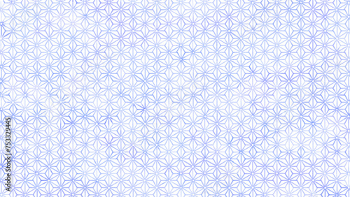 日本の伝統模様　麻の葉　和柄　群青色