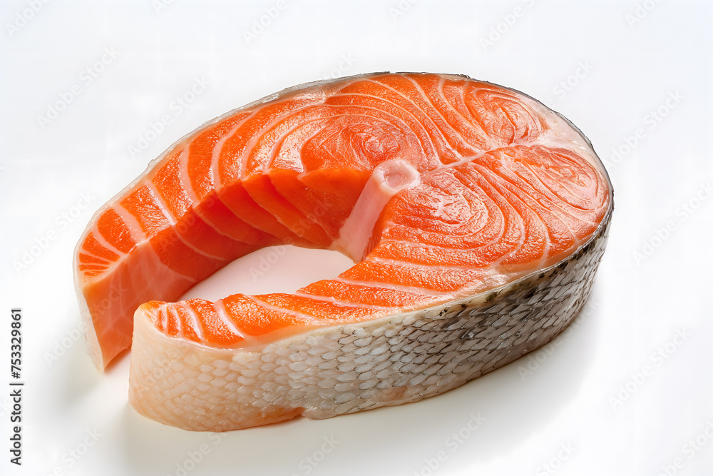 Fresh Salmon Steak Ready for Culinary Delights Fresh Salmon Steak Ready for Culinary Delights